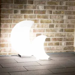 Lampada da Terra a Forma di Luna Design Moderno in Polietilene - Lunastar