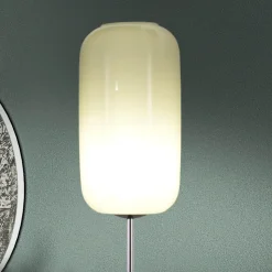Lampada da Terra Artigianale in Vetro Veneziano Soffiato a Mano - Bambù