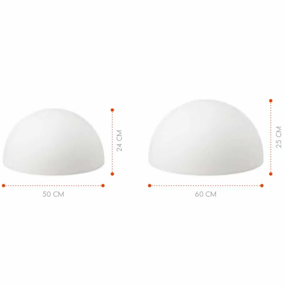 Lampada da Terra a Semisfera Attacco a Scelta 2 Misure Design Moderno - Semistar