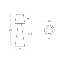 Lampada da terra bianca di design Slide Pivot, fatta Italia