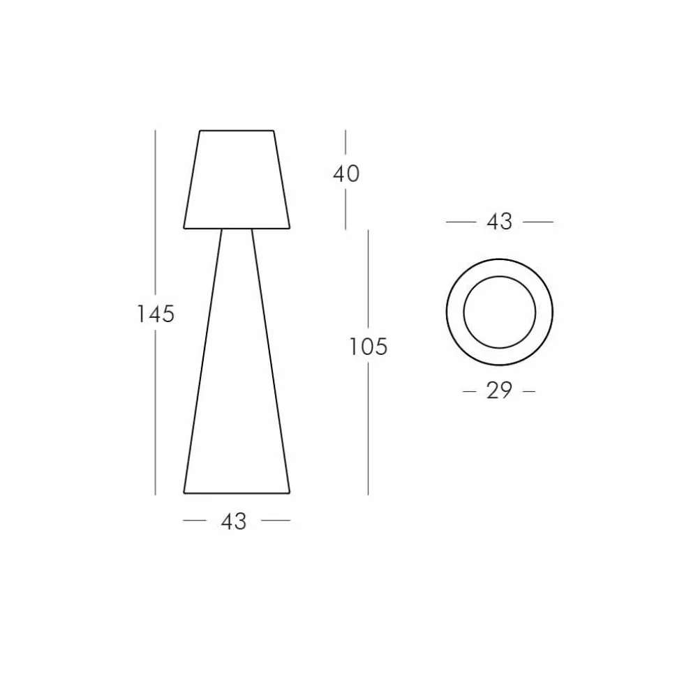 Lampada da terra bianca di design Slide Pivot, fatta Italia