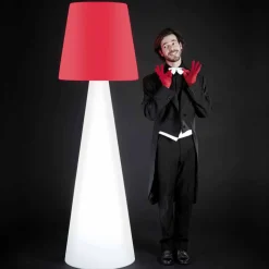 Lampada da terra bianca di design Slide Pivot, fatta Italia
