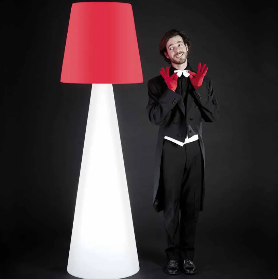 Lampada da terra bianca di design Slide Pivot, fatta Italia