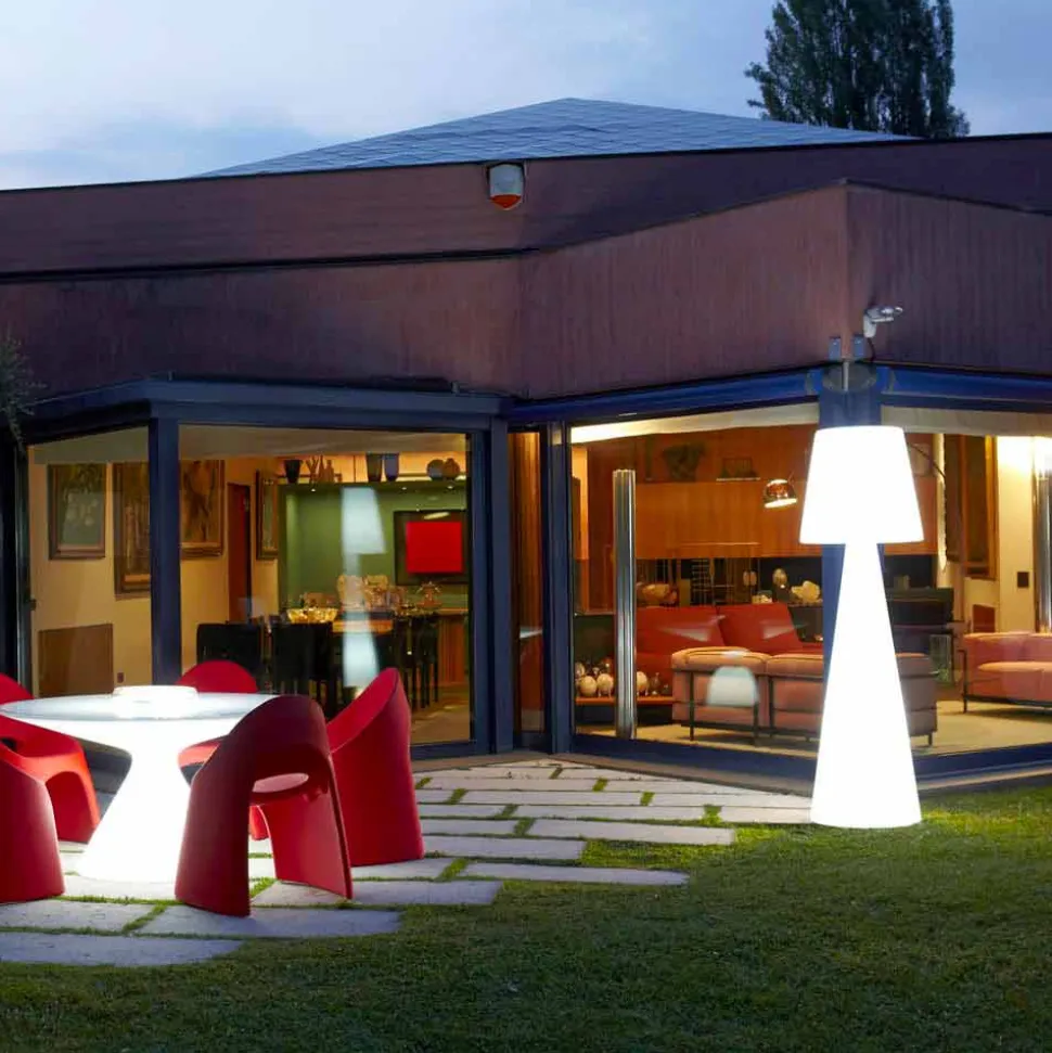 Lampada da terra bianca di design Slide Pivot, fatta Italia