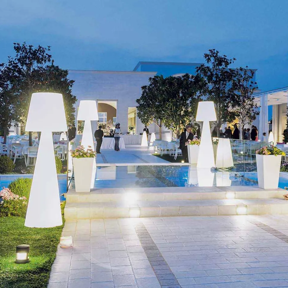 Lampada da terra bianca di design Slide Pivot, fatta Italia