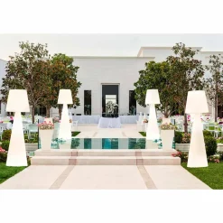 Lampada da terra bianca di design Slide Pivot, fatta Italia