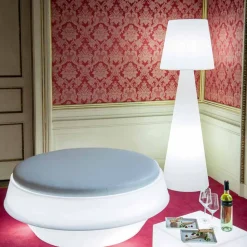 Lampada da terra bianca moderna per esterno Slide Pivot, fatta Italia