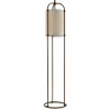Lampada da terra classica Huà Hikà Aldo Bernardi in ottone e tessuto