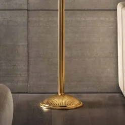 Lampada da Terra Classica in Porcellana e Vetro Soffiato di Lusso - Eteria