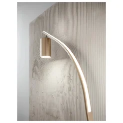 Lampada da Terra con Faretto Orientabile e Seconda Luce sul Dorso - Canfora
