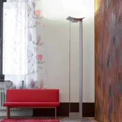 Lampada da Terra con LED Integrato in Metallo Laccato Made in Italy - Indra