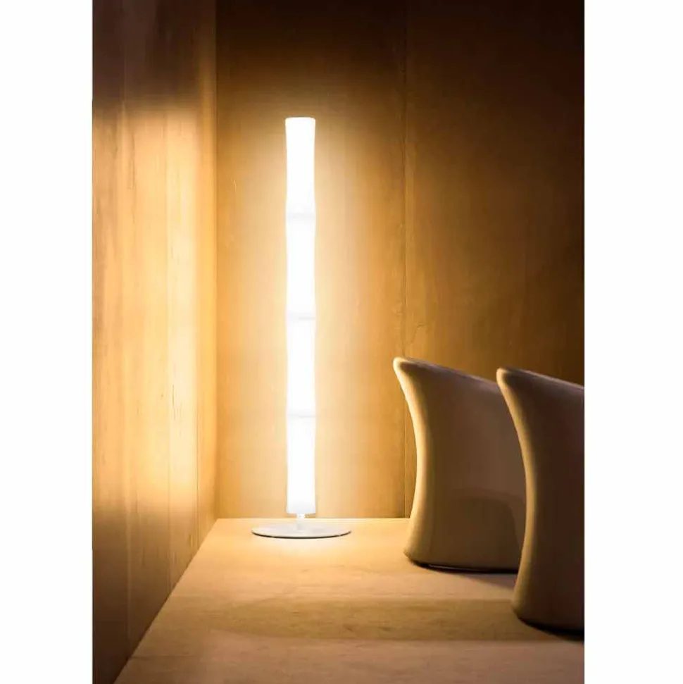 Lampada da Terra con Paralume in Polietilene Bianco Made in Italy - Asturia