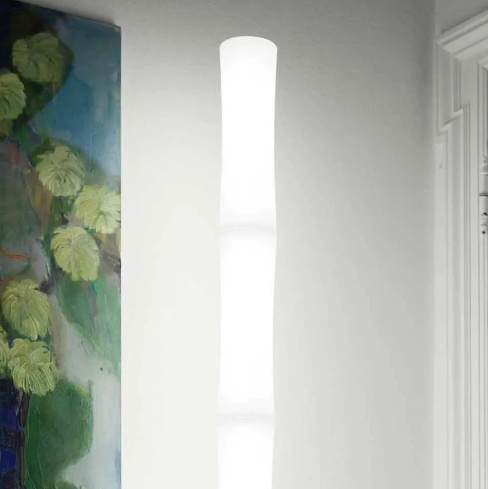 Lampada da Terra con Paralume in Polietilene Bianco Made in Italy - Asturia