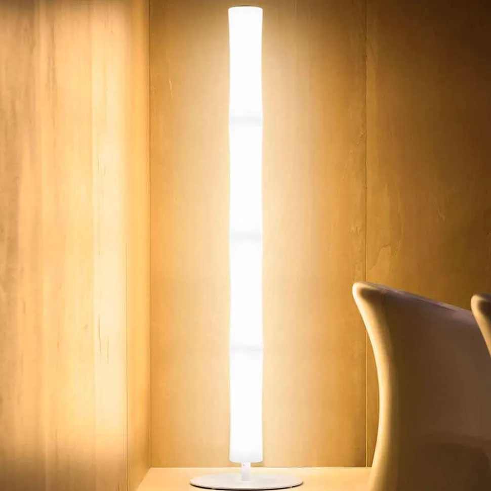 Lampada da Terra con Paralume in Polietilene Bianco Made in Italy - Asturia