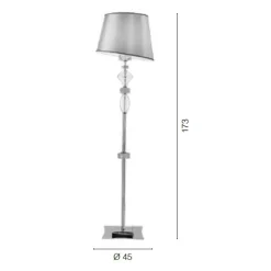 Lampada da Terra con Paralume in Vetro Artigianale Made in Italy - Saline