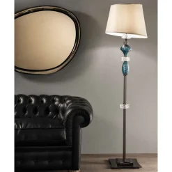 Lampada da Terra con Paralume in Vetro Artigianale Made in Italy - Saline