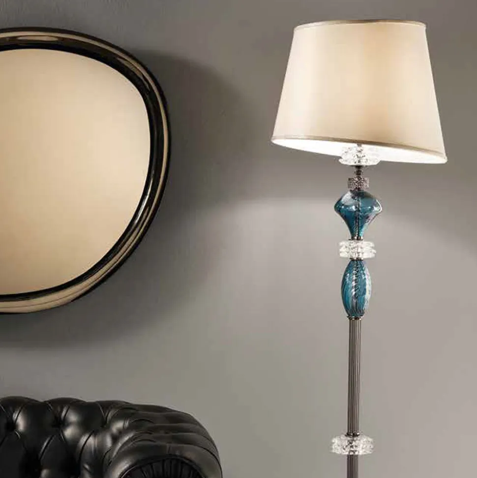 Lampada da Terra con Paralume in Vetro Artigianale Made in Italy - Saline