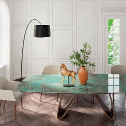 Lampada da Terra con Stelo in Carbonio Nero Made in Italy - Terni
