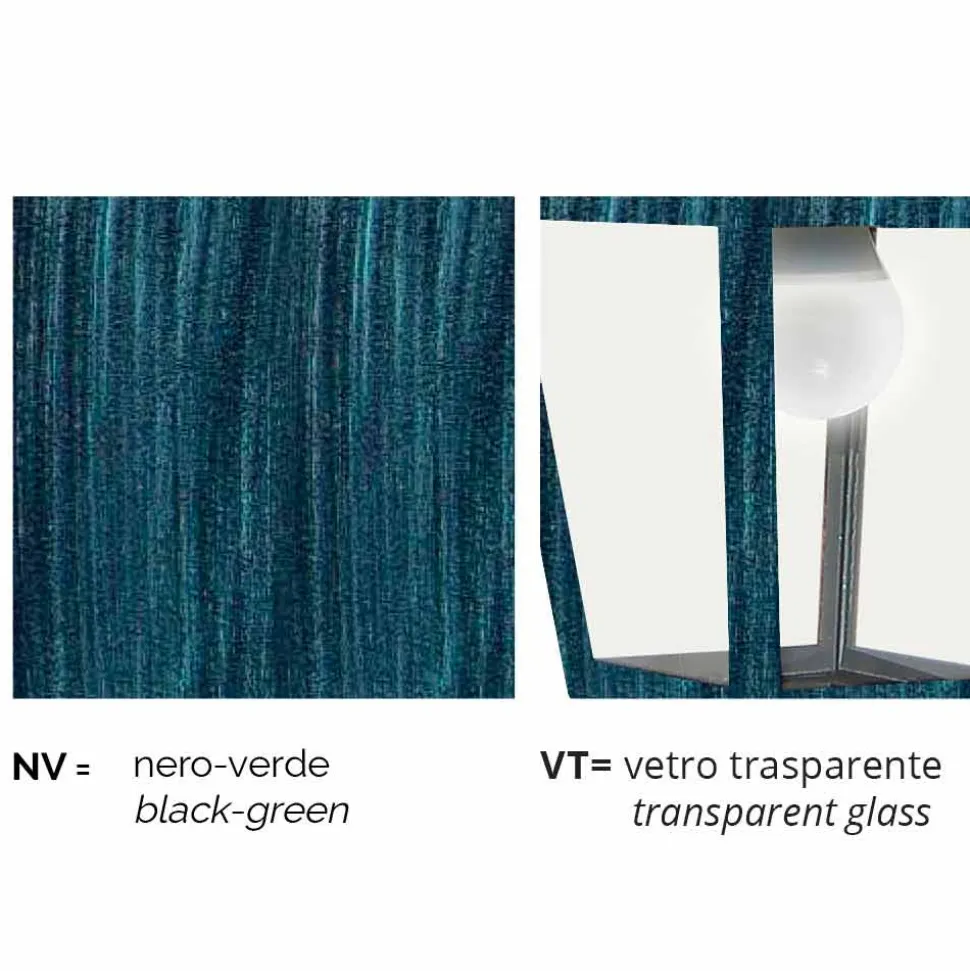 Lampada da terra da esterno in alluminio pressofuso prodotta in Italia, Aquilina