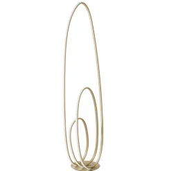 Lampada da Terra Design in Metallo Verniciato Finitura Oro con LED - Simea