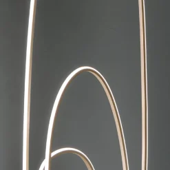 Lampada da Terra Design in Metallo Verniciato Finitura Oro con LED - Simea