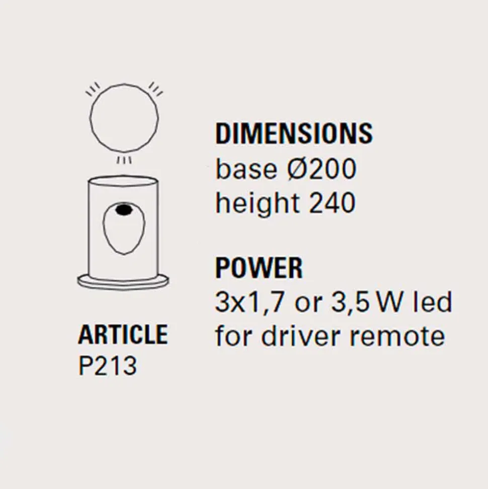 Lampada da terra, design moderno con 3 luci, U-Boat - Toscot