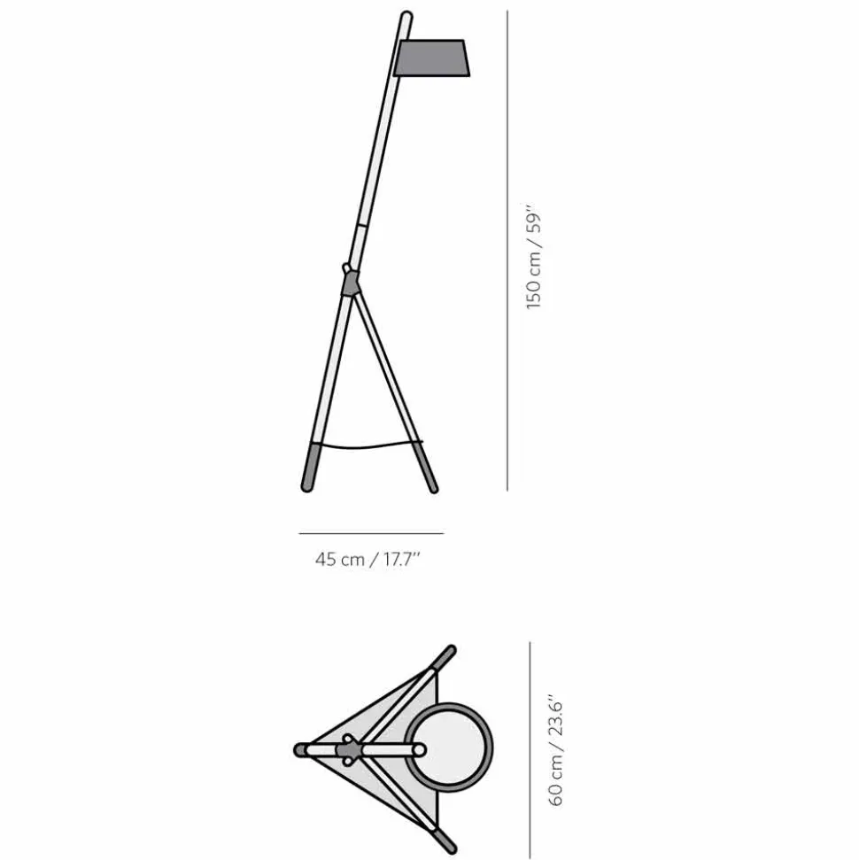 Lampada da Terra di Design in Legno di Faggio e Metallo Laccato - Avetta
