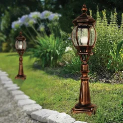 Lampada da Terra Esterno Stile Vintage in Alluminio Made in Italy - Leona
