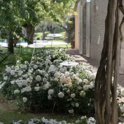 Lampada da Terra Giardino Alluminio Bianco Design a Foglia Ninfea - Cipriam