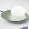 Lampada da Terra in Alluminio, Metallo e Luce in Vetro Bianco - Luma
