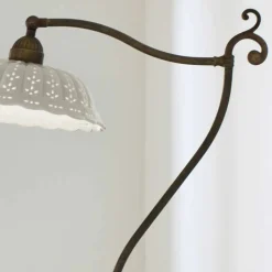 Lampada da terra in ceramica stile liberty Anita Il Fanale