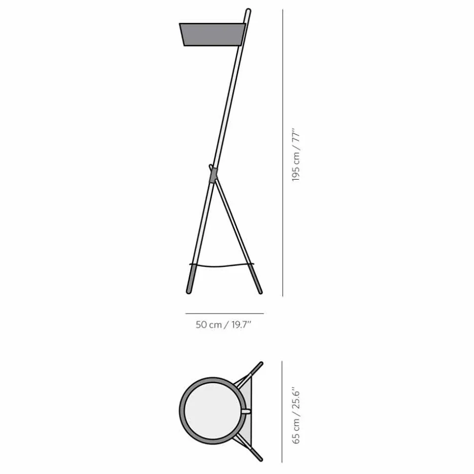 Lampada da Terra in Legno e Metallo con Dettagli in Pelle Vegana - Avetta
