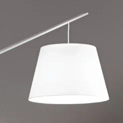 Lampada da Terra in Metallo con Paralume Rivestito in Tessuto - Rivella