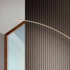 Lampada da Terra in Metallo Verniciato in Diversi Colori e LED Dimmerabile - Acero