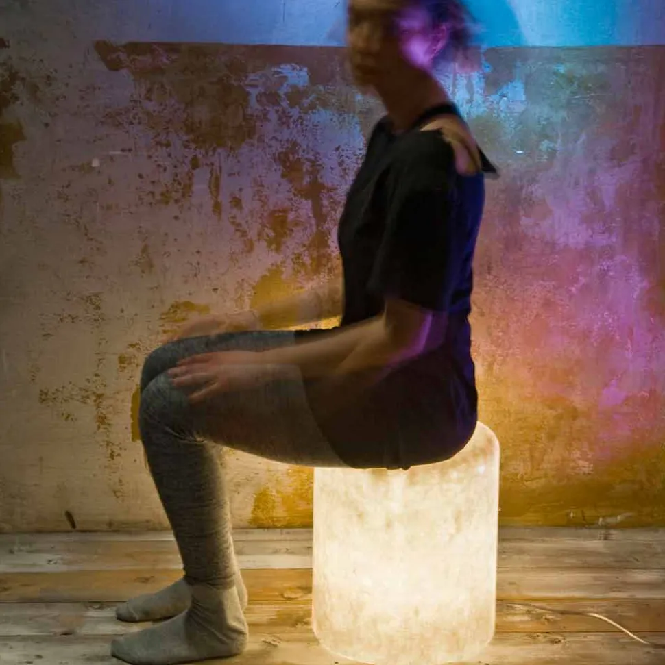 Lampada da terra in nebulite In-es.artdesign Bin F Nebula di design