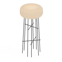 Lampada da Terra in Polietilene Alabastro per Esterni Made in Italy - Disco