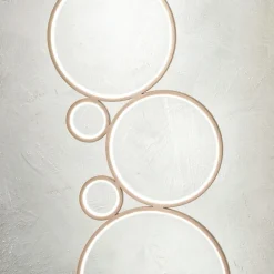 Lampada da Terra LED Moderna in Metallo Verniciato Oro o Argento - Punto