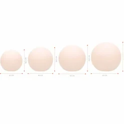 Lampada da Terra Led Multicolore in polietilene Bianca, Design Tondo - Globostar