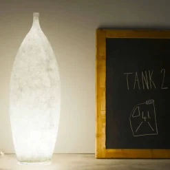 Lampada da terra moderna in nebulite In-es.artdesign Tank 2 H92cm
