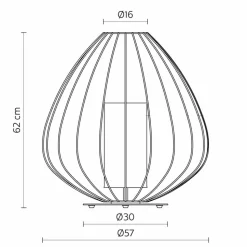 Lampada da Terra o da Appoggio in Filo Metallico Bianco o Bronzo - Lanterna
