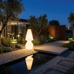 Lampada da Terra per Esterni con Luce Led in Polietilene Made in Italy - Alvarez