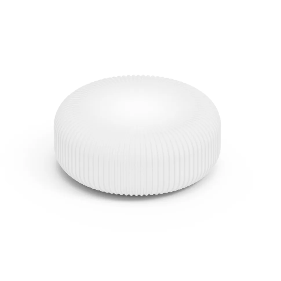 Lampada da Terra per Esterni in Polietilene Bianco Made in Italy - Disco