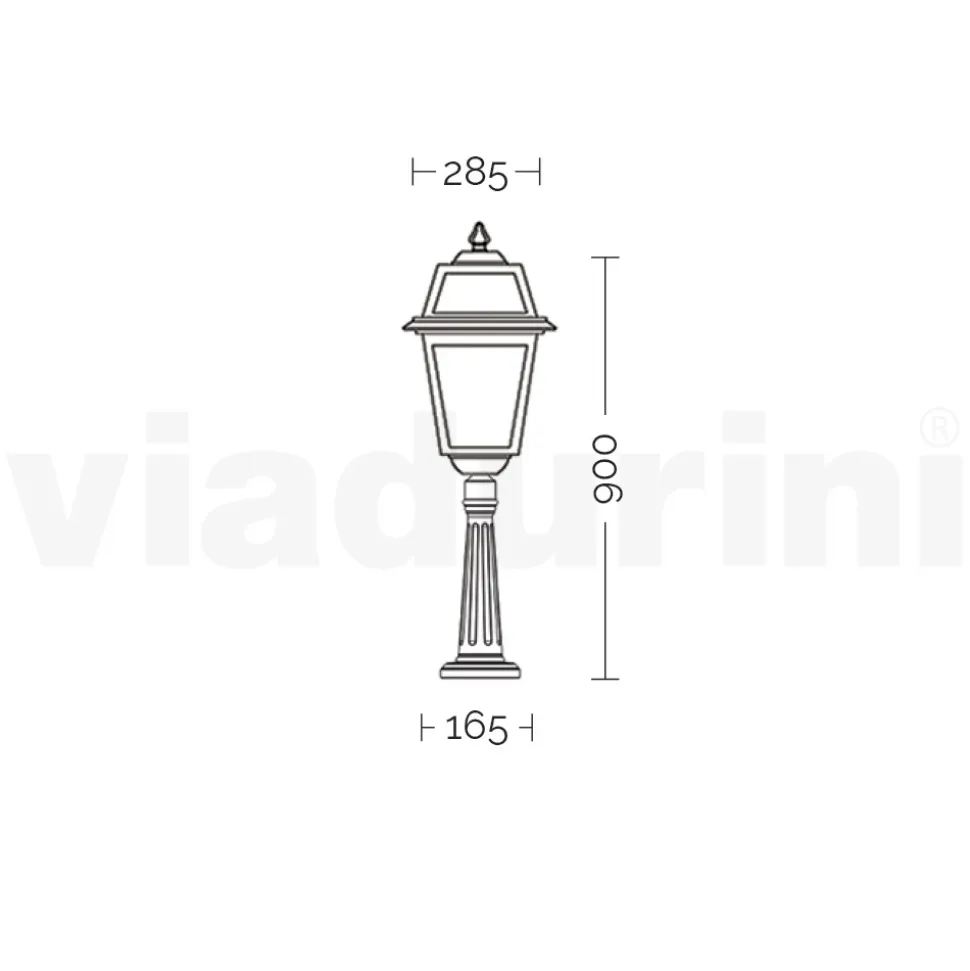 Lampada da Terra per Esterno in Alluminio Vintage Made in Italy - Doroty