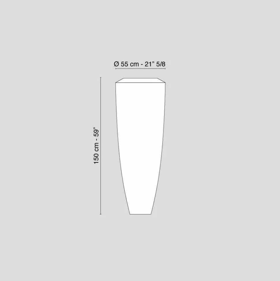 Lampada da terra per esterno in Ldpe a Led di design Obice Big