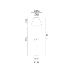 Lampada da Terra per Esterno in Ottone e Rame Made in Italy - Spada