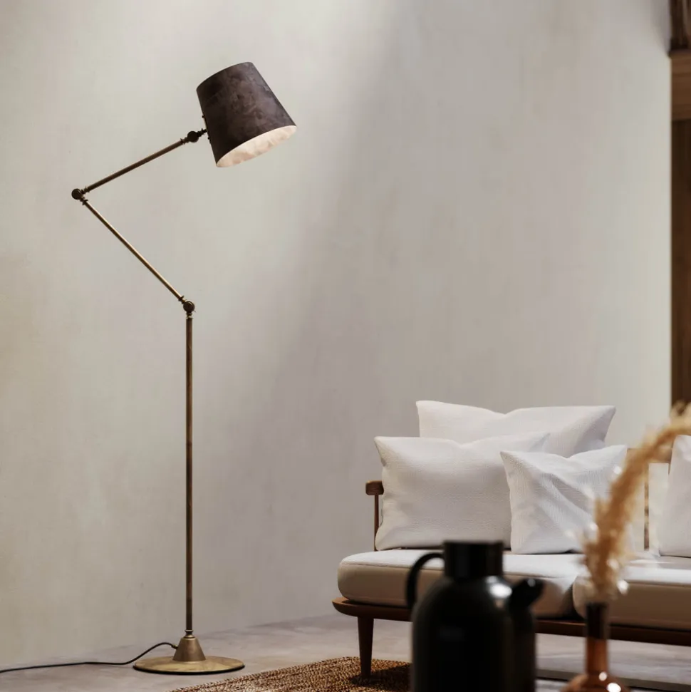 Lampada da terra stile industriale regolabile Reporter Il Fanale