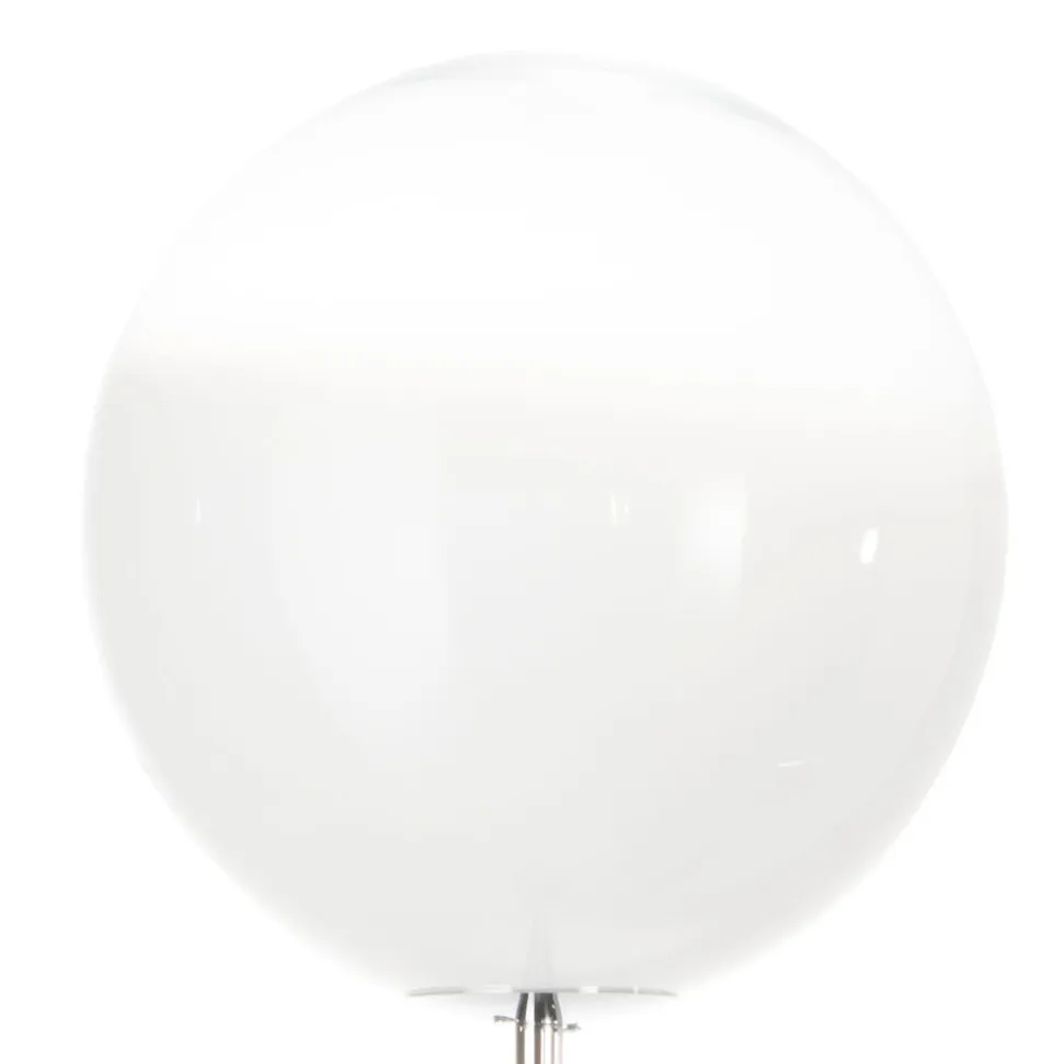 Lampada da Terra su Piantana in Vetro Incamiciato Bianco Made in Italy - Isotta