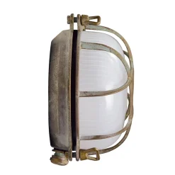 Lampada Decorativa Esterno Ottone con Vetro Opale - Sirena