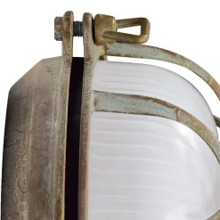 Lampada Decorativa Esterno Ottone con Vetro Opale - Sirena