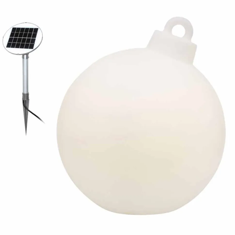 Lampada di Decoro da Interno o Esterno Palla di Natale Rossa, Bianca - Pallastar